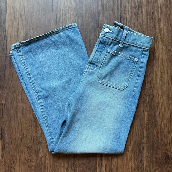 Veronica Beard Grant Wide Leg Jeans Extra High Rise Cropped 25 - Picture 1 of 9